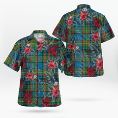 Clan Gillies Ancient Tartan Scottish Lion Hawaiian Shirt NX88 Gillies Ancient Tartan Tartan Hawaii Shirt