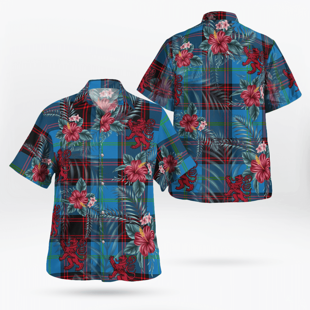 Clan Home Ancient Tartan Scottish Lion Hawaiian Shirt JQ23 Home Ancient Tartan Tartan Hawaii Shirt