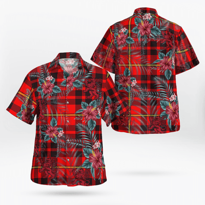 Clan MacIan Tartan Scottish Lion Hawaiian Shirt