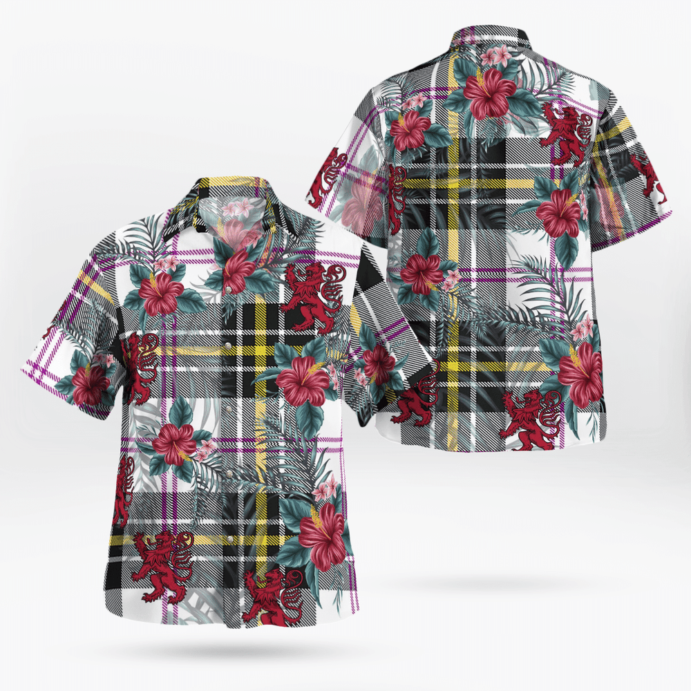 Clan MacPherson Dress Modern Tartan Scottish Lion Hawaiian Shirt BP99 MacPherson Dress Modern Tartan Tartan Hawaii Shirt