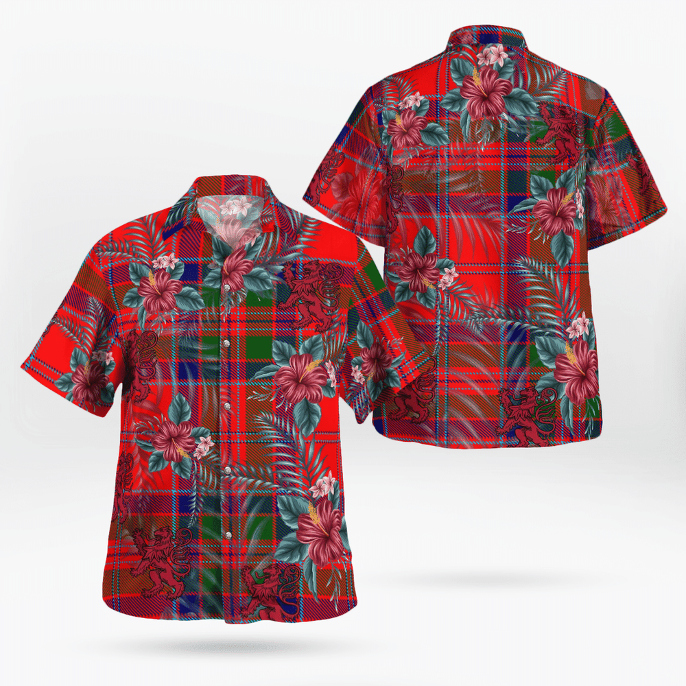 Clan MacGillivray Modern Tartan Scottish Lion Hawaiian Shirt BH79 MacGillivray Modern Tartan Tartan Hawaii Shirt