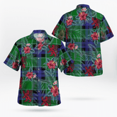 Clan Graham of Menteith Modern Tartan Scottish Lion Hawaiian Shirt ED14 Graham of Menteith Modern Tartan Tartan Hawaii Shirt