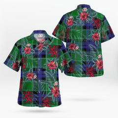 Clan Graham of Menteith Modern Tartan Scottish Lion Hawaiian Shirt ED14 Graham of Menteith Modern Tartan Tartan Hawaii Shirt