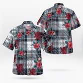 Clan MacRae Dress Modern Tartan Scottish Lion Hawaiian Shirt JS47 MacRae Dress Modern Tartan Tartan Hawaii Shirt
