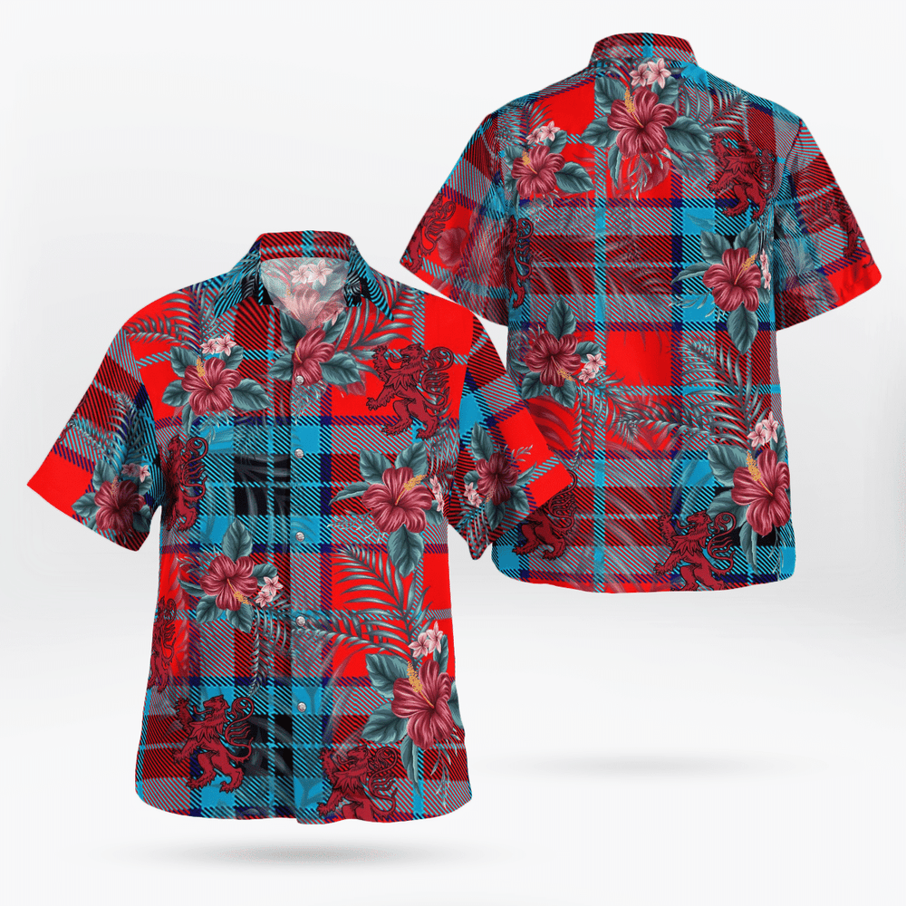 Clan MacTavish Modern Tartan Scottish Lion Hawaiian Shirt PV18 MacTavish Modern Tartan Tartan Hawaii Shirt
