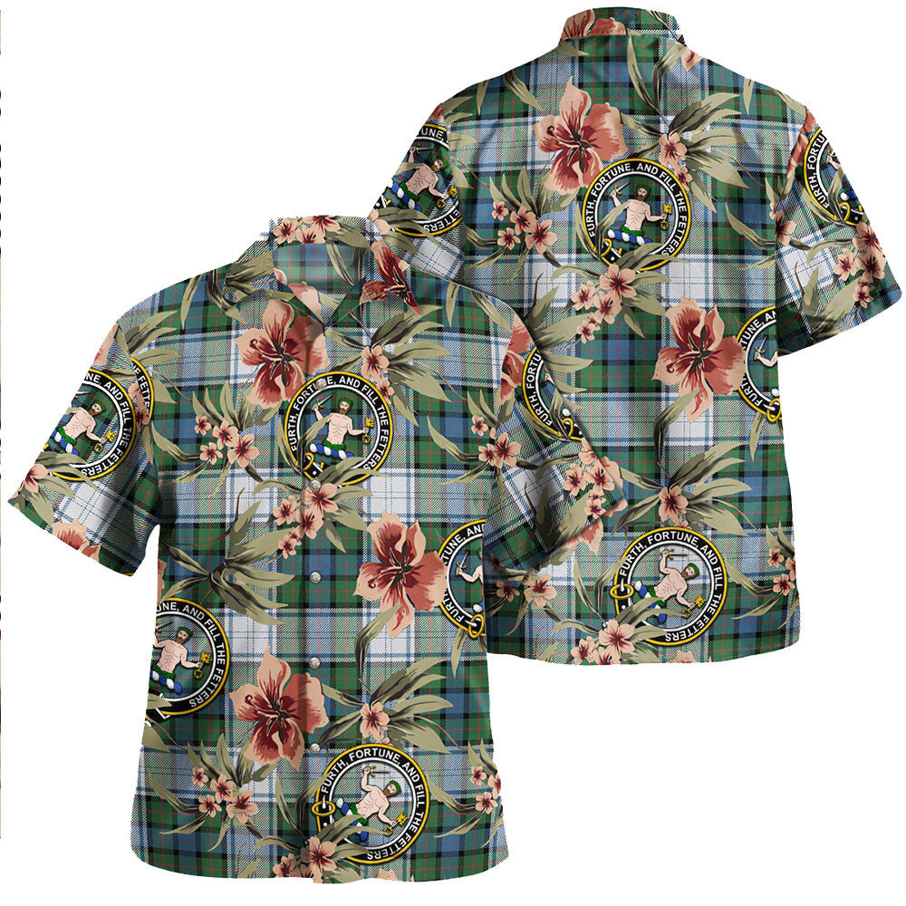 Clan Murray of Atholl Dress (Murray Dress) Ancient Tartan Crest Badge Aloha Hawaiian Shirt Tropical Old Style IH39 Murray of Atholl Dress (Murray Dress) Ancient Tartan Tartan Today