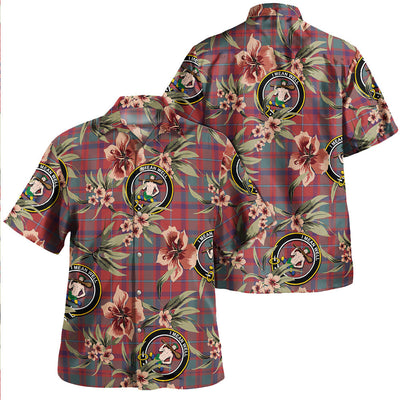 Clan Shaw of Tordarroch Weathered Tartan Crest Badge Aloha Hawaiian Shirt Tropical Old Style ZC16
