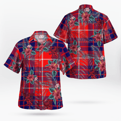 Clan Hamilton Modern Tartan Scottish Lion Hawaiian Shirt QV89 Hamilton Modern Tartan Tartan Hawaii Shirt