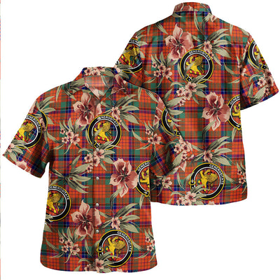 Clan Nicolson Ancient Tartan Crest Badge Aloha Hawaiian Shirt Tropical Old Style