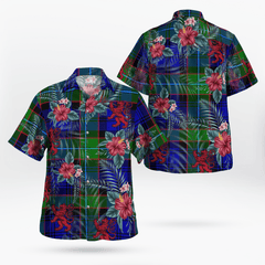 Clan Sempill Modern Tartan Scottish Lion Hawaiian Shirt RG98 Sempill Modern Tartan Tartan Hawaii Shirt