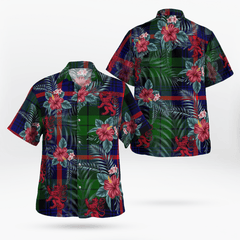 Clan Urquhart Modern Tartan Scottish Lion Hawaiian Shirt WZ27 Urquhart Modern Tartan Tartan Hawaii Shirt