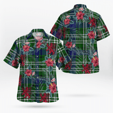 Clan Purves (Tweedside) Tartan Scottish Lion Hawaiian Shirt HT91 Purves (Tweedside) Tartan Tartan Hawaii Shirt