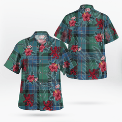 Clan Sinclair Hunting Ancient Tartan Scottish Lion Hawaiian Shirt IG19 Sinclair Hunting Ancient Tartan Tartan Hawaii Shirt