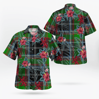 Clan Webster Tartan Scottish Lion Hawaiian Shirt