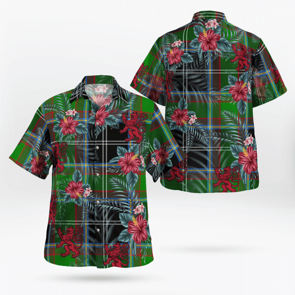 Clan Webster Tartan Scottish Lion Hawaiian Shirt UX84 Webster Tartan Tartan Hawaii Shirt