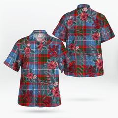 Clan Skirving (Edinburgh) Tartan Scottish Lion Hawaiian Shirt RI10 Skirving (Edinburgh) Tartan Tartan Hawaii Shirt