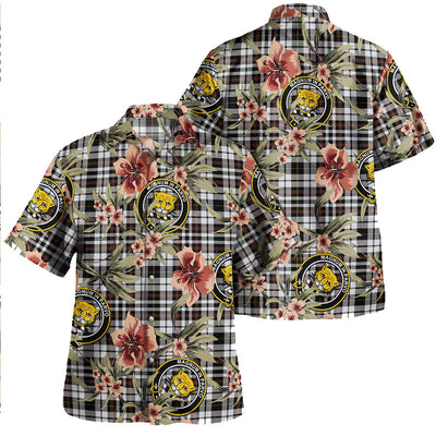 Clan Little Arisaid Modern Tartan Crest Badge Aloha Hawaiian Shirt Tropical Old Style