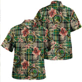 Hamilton of Brandon Modern Tartan Clan Crest Badge Aloha Hawaiian Shirt Tropical Old Style PT44 Hamilton of Brandon Modern Tartan Tartan Today