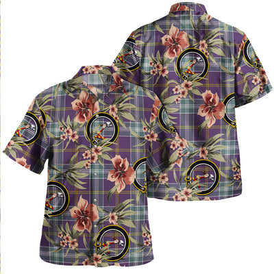 Clan Jackson Weathered Tartan Crest Badge Aloha Hawaiian Shirt Tropical Old Style
