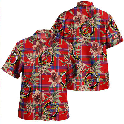 Clan Rait Tartan Crest Badge Aloha Hawaiian Shirt Tropical Old Style