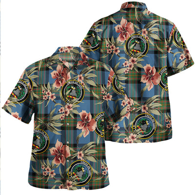 Clan MacLaren of Broich Ancient Tartan Crest Badge Aloha Hawaiian Shirt Tropical Old Style FB45