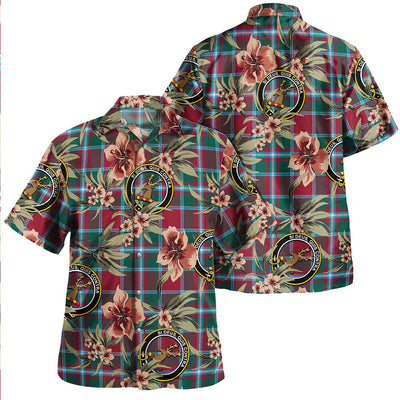 Clan Spens Modern Tartan Crest Badge Aloha Hawaiian Shirt Tropical Old Style