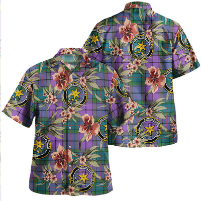 Clan Wardlaw Ancient Tartan Crest Badge Aloha Hawaiian Shirt Tropical Old Style
