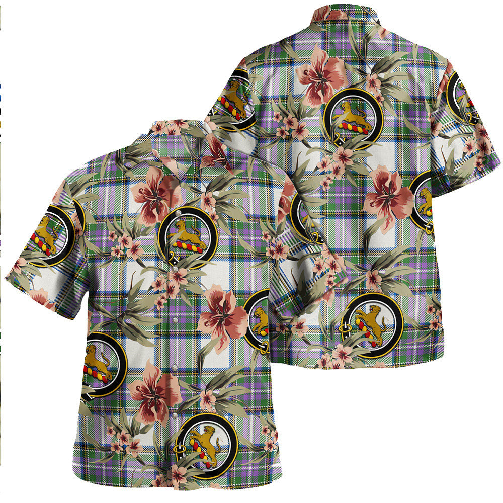 Clan Richards (Pritchard) Ancient Tartan Crest Badge Aloha Hawaiian Shirt Tropical Old Style DW22 Richards (Pritchard) Ancient Tartan Tartan Today