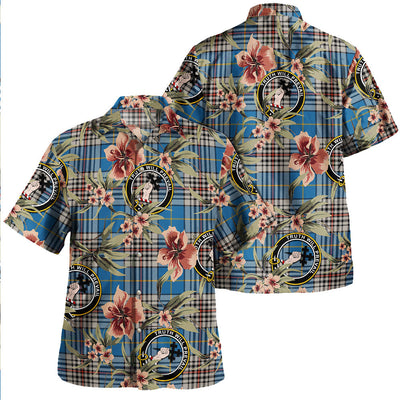 Clan Thompson Variant (Thomson Variant) Ancient Tartan Crest Badge Aloha Hawaiian Shirt Tropical Old Style