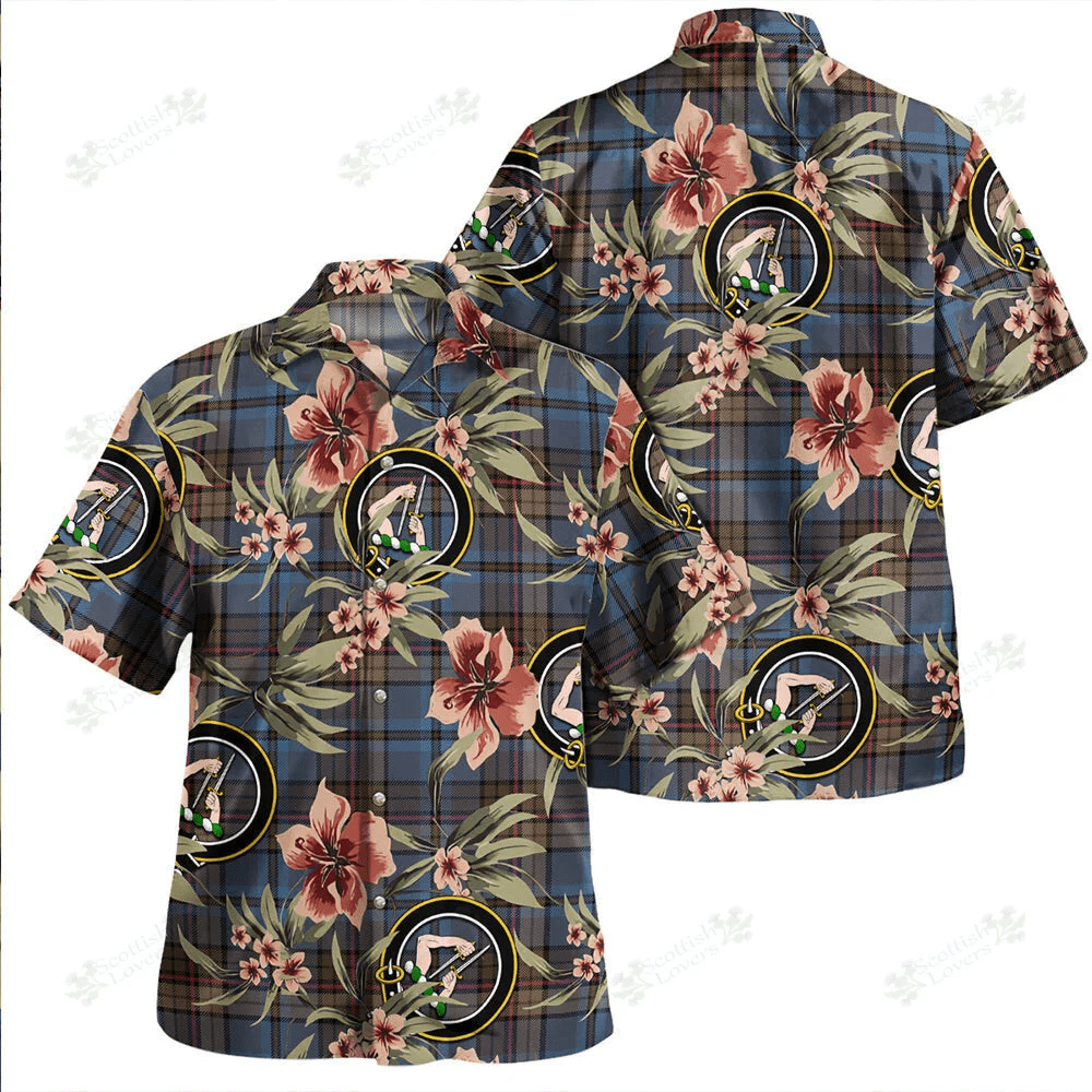 Clan Renton Modern Tartan Crest Badge Aloha Hawaiian Shirt Tropical Old Style IL18 Renton Modern Tartan Tartan Today