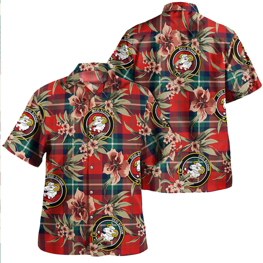 Clan Ruthven Modern Tartan Crest Badge Aloha Hawaiian Shirt Tropical Old Style KU37 Ruthven Modern Tartan Tartan Today