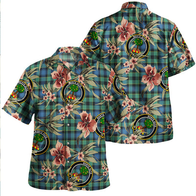 Clan Mouat Tartan Crest Badge Aloha Hawaiian Shirt Tropical Old Style