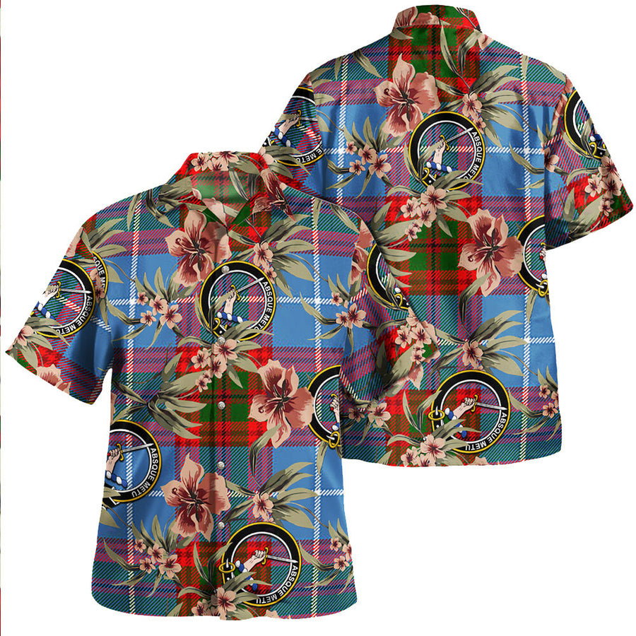 Clan Dalmahoy Tartan Crest Badge Aloha Hawaiian Shirt Tropical Old Style