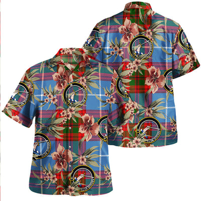 Clan Dalmahoy Tartan Crest Badge Aloha Hawaiian Shirt Tropical Old Style