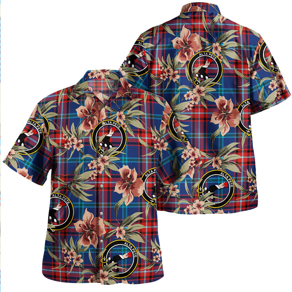 Clan Glenn Modern Tartan Crest Badge Aloha Hawaiian Shirt Tropical Old Style LY28 Glenn Modern Tartan Tartan Today
