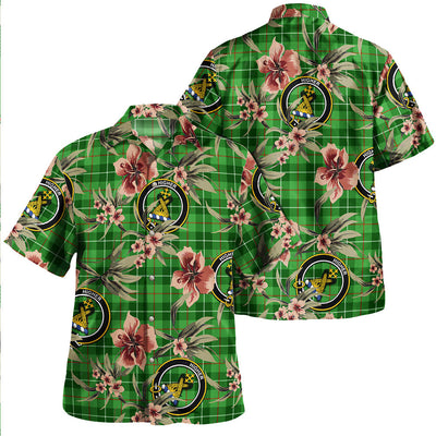 Clan Galloway District Tartan Crest Badge Aloha Hawaiian Shirt Tropical Old Style