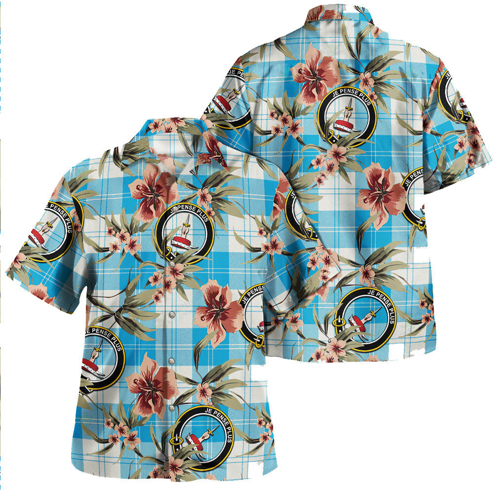 Clan Erskine Burgundy Tartan Crest Badge Aloha Hawaiian Shirt Tropical Old Style XV39 Erskine Burgundy Tartan Tartan Today