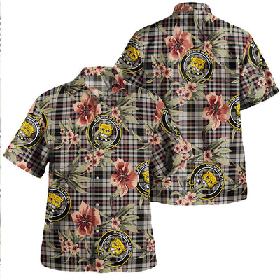Clan Little Arisaid Ancient Tartan Crest Badge Aloha Hawaiian Shirt Tropical Old Style