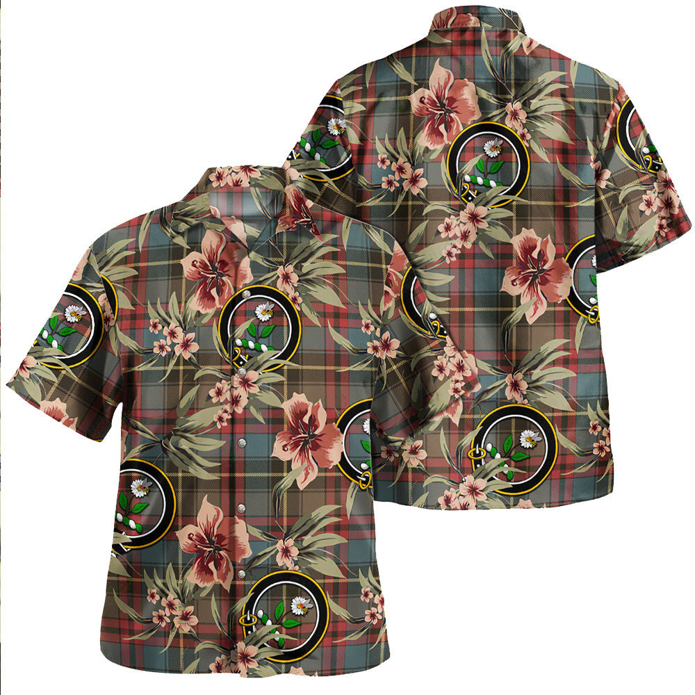 Clan Deas Weathered Tartan Crest Badge Aloha Hawaiian Shirt Tropical Old Style DG33 Deas Weathered Tartan Tartan Today