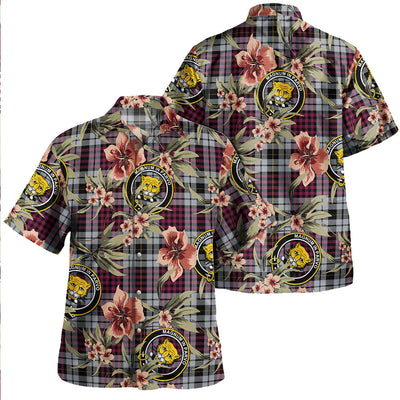 Clan Little Dress Modern Tartan Crest Badge Aloha Hawaiian Shirt Tropical Old Style