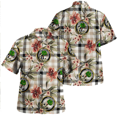 Clan Hogg Weathered Tartan Crest Badge Aloha Hawaiian Shirt Tropical Old Style ME97