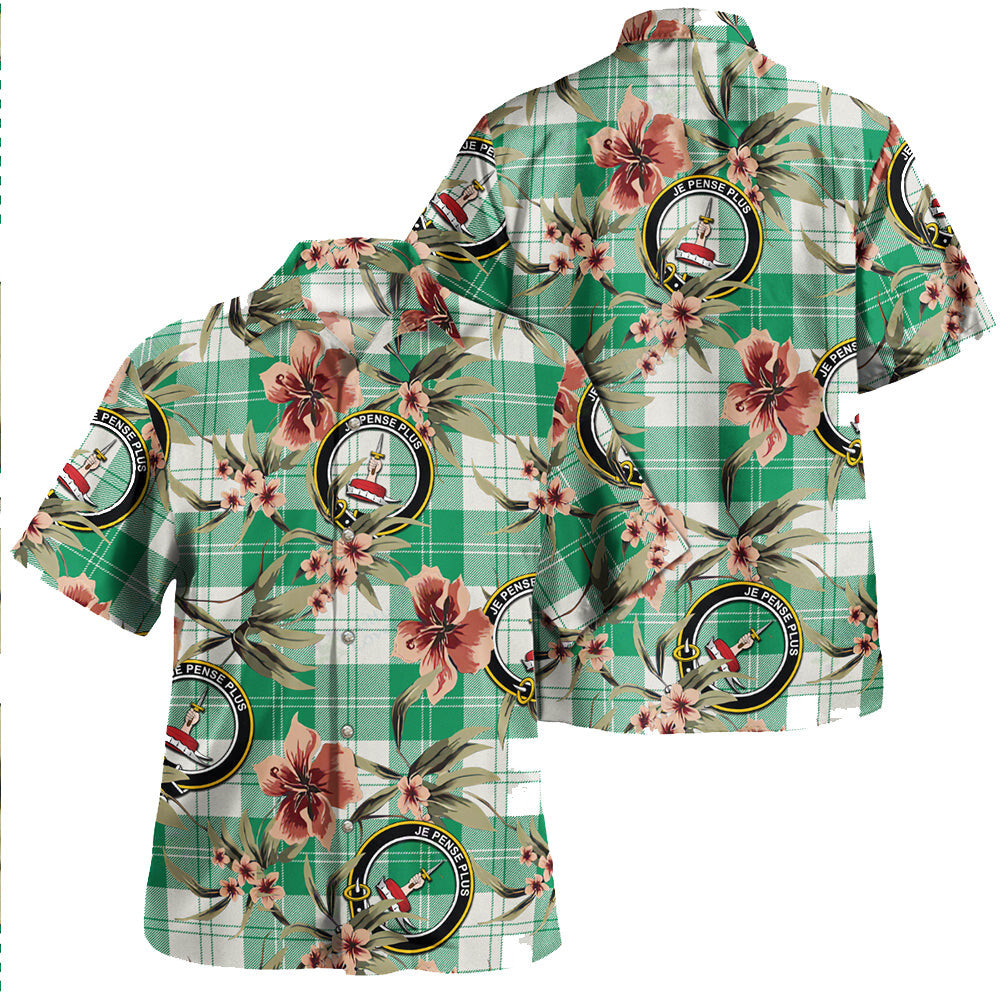 Clan Erskine Purple Tartan Crest Badge Aloha Hawaiian Shirt Tropical Old Style PM68 Erskine Purple Tartan Tartan Today