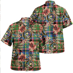 Clan Glass Tartan Crest Badge Aloha Hawaiian Shirt Tropical Old Style YW44 Glass Tartan Tartan Today