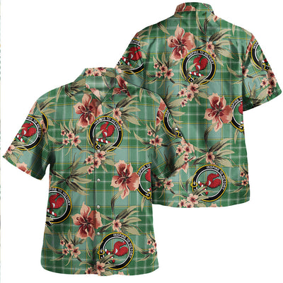 Currie Ancient Tartan Clan Crest Badge Aloha Hawaiian Shirt Tropical Old Style