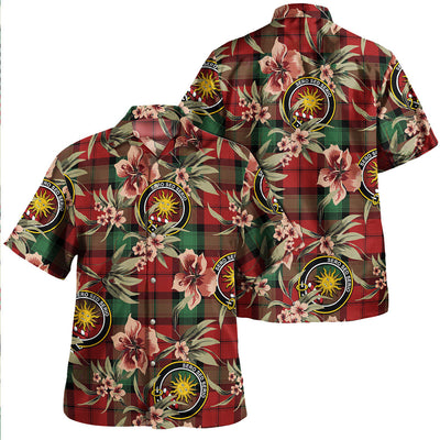 Clan Kerr Modern Tartan Crest Badge Aloha Hawaiian Shirt Tropical Old Style