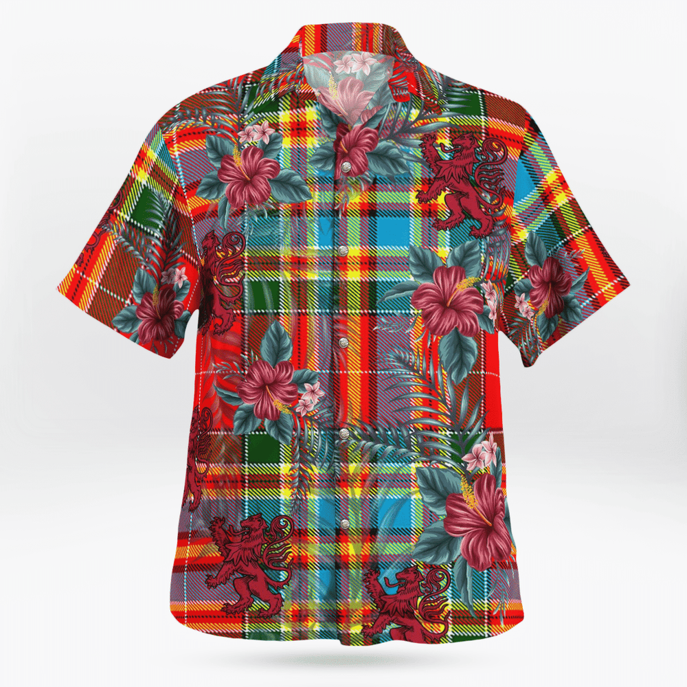Clan Chattan Tartan Scottish Lion Hawaiian Shirt ZK99 Chattan Tartan Tartan Hawaii Shirt