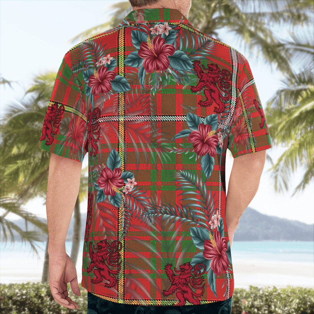 Clan Carruthers Tartan Scottish Lion Hawaiian Shirt DS50 Carruthers Tartan Tartan Hawaii Shirt