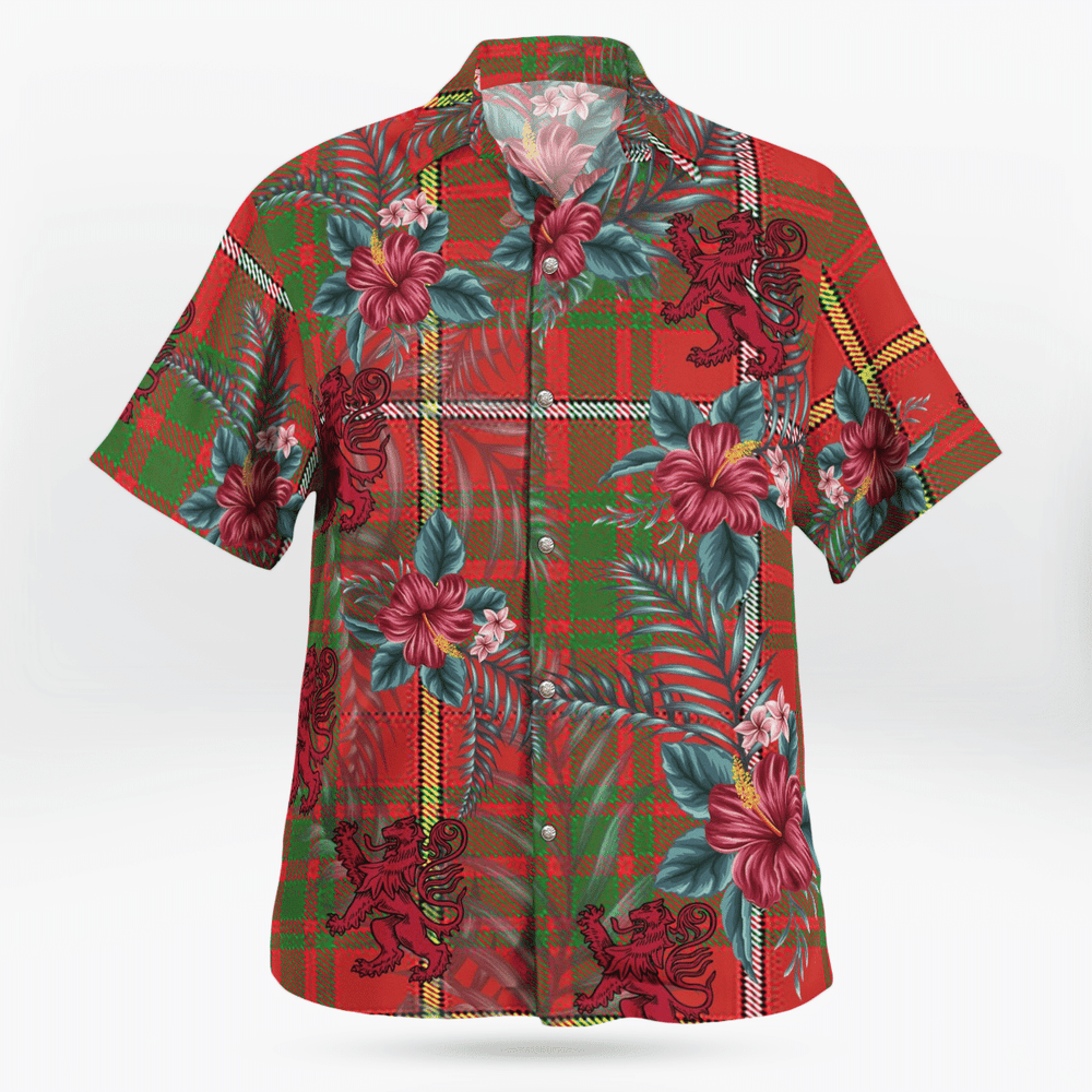 Clan Carruthers Tartan Scottish Lion Hawaiian Shirt DS50 Carruthers Tartan Tartan Hawaii Shirt