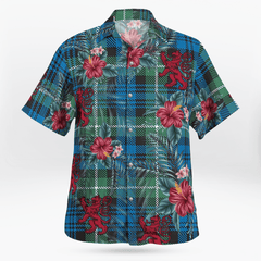 Clan Lamont Ancient Tartan Scottish Lion Hawaiian Shirt QA16 Lamont Ancient Tartan Tartan Hawaii Shirt
