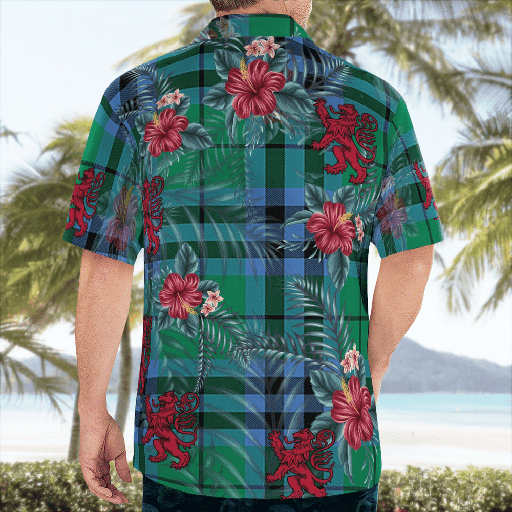 Clan Keith Ancient Tartan Scottish Lion Hawaiian Shirt GH13 Keith Ancient Tartan Tartan Hawaii Shirt